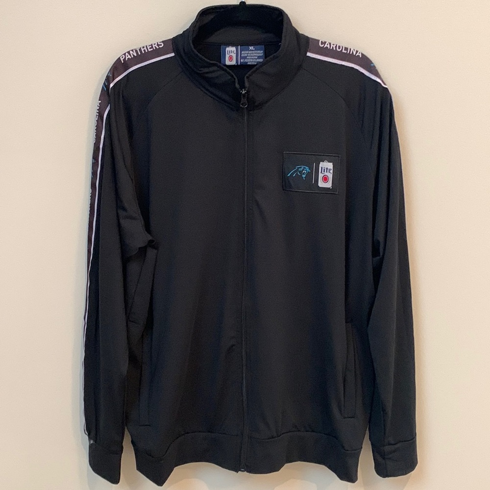 Carolina Panthers Miller Lite Black Logo Jacket Size XL NWOT